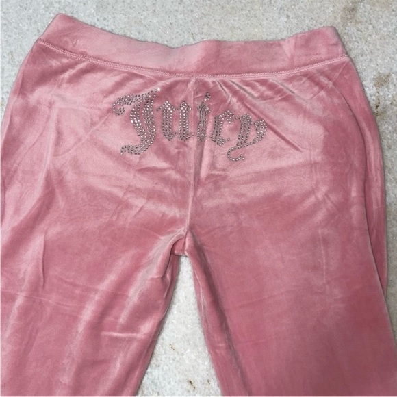 NEW SET PINK JUICY COUTURE EMBELLISHED VELOUR TRACK SET - Picture 11 of 16